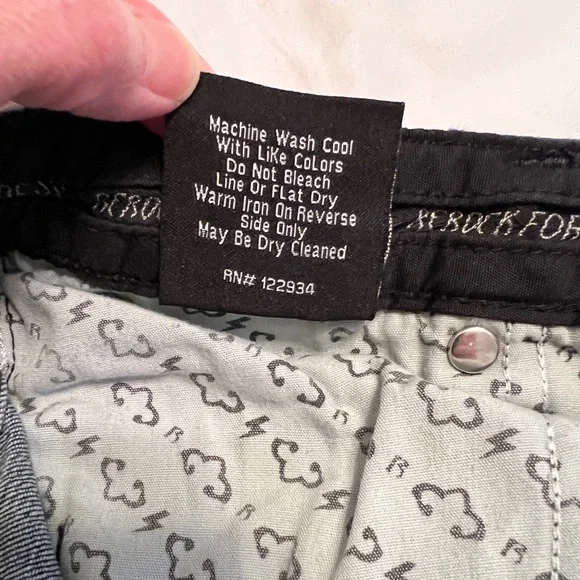 Y2K 2011 REROCK For Express Dark Distressed Low Rise Bootcut Jeans Size 0R - Picture 7 of 10